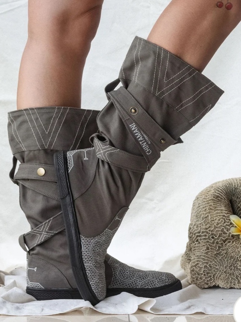 Chintamani Alchemistry Boots High Tribal Boots Size 43